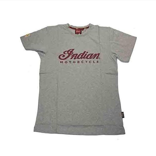 Indian Logo T-Shirt, grau meliert